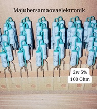 (10 Buah) RESISTOR 2WATT 100 OHM 5% RESISTOR 2 WATT 100OHM RESISTOR 2W 100 OHM Original
