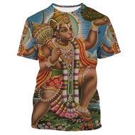 3D Hindu God Shiva Printed Ganesha Graphic T Shirt  Hanuman Casual Men T-shirts Vintage Tops 90s Aes