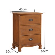 Retro Wooden Drawer Cabinet 90cm High