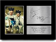 HWC Trading Bryan Cranston Aaron Paul A4 Unframed Signed Printed Autographs Picture Print Photo Disp