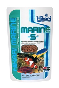 อาหารปลาทะเล สำหรับปลาทะเลขนาดเล็ก 50 กรัม เม็ดจิ๋ว จมช้า โปรตีนสูง / Hikari Marine S Pellets 50g (1