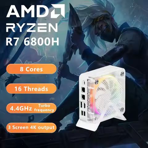 Genmachine R9 7940HS R7 6800H R9 6900HX Mini PC Windows 11 Ryzen WiFi 6 Gaming PC Supprot DDR5 4800M