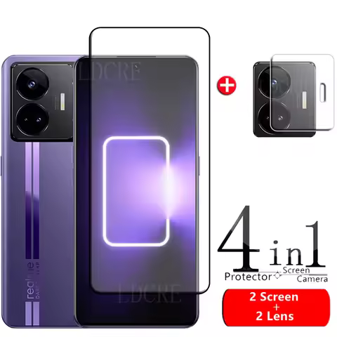4-in-1 For OPPO Realme GT3 GT 3 Glass For Realme GT 3 Glass Full Screen Protector For Realme GT 2 3 