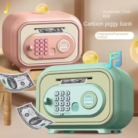 Password Lock Bank Safe Box Money Box Storage Box Children Money Boxes Safe Box Durable ATM Savings 