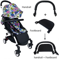 Baby Stroller Footboard &amp; Leather Bumper Bar &amp; Handrest Baby Stroller Accessories Fit Yoyo Yoya Yuyu Pram Armrest Footrest