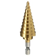 rc_dragons.my XIXIAN 1Pc High-Speed Steel Step Cone Dril Bit 4-22MM HSS Hexagonal Shank Titanium Dri