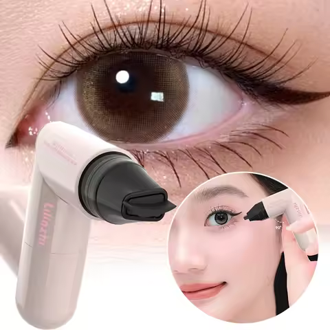 Rotating Eyeliner Stamp Pen Quick-drying Waterproof Eyeliner Liquid Long-lasting Black Brown Eyeline