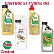 Original CASTROL 2T Engine Oil ACTIV ESSENTIAL 2T ACITV POWER 1 POWER 1 A747 1Liter Castrol 2T Minya