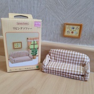 Sofa &amp; Picture Frame Set Sylvanian Families Living Room Doll House Accessories