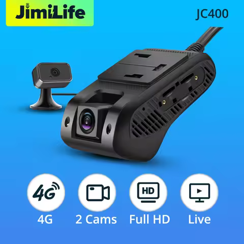 Jimi JC400 4G Dash Cam With Live Stream Dual Vehicle Camera Wifi Hotspot Multi-alarms GPS Tracking C