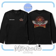 First In Last Out FireFighter T-Shirt Free Wing FireFighter Logo Your Name Long Sleeve Distro Shirt