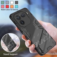 For iQOO 12 Pro 12Pro 5G 2023 Shockproof Hard Plastic Phone Case With Protective Car Holder For IQOO