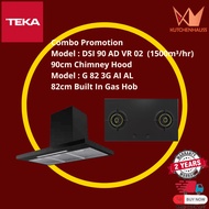 TEKA Combo Package Hood DSI 90 AD VR 02 (Black) + Gas Hob GVI 78 2G AI AL / KUTCHENHAUSS