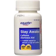 Equate - Stay Awake - Alertness Aid With Caffeine, Maximum Strength, 80 Tablets 200 Mg