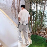 Trong Kho Yohji Yamamoto Yoji Yamamoto in vòng cổ cotton ngắn tay áo thể thao giản dị hàng đầu cho n