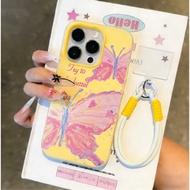 2 In 1 Butterfly Pink Casing Oppo reno 15 Pro Max Reno 15F 15 Pro Max A6T Pro 5G A6X 14F A3X A5 Pro 