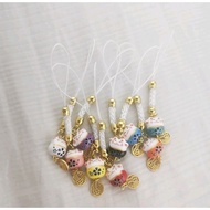 Fortune Cat Charm Phone Charm Lucky Charm Ceramic Cat