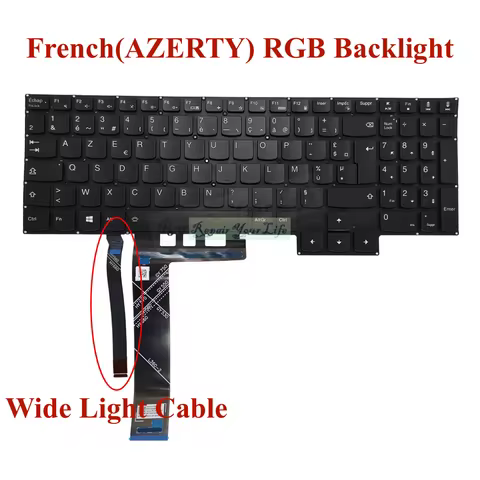 Latin Brazil French German Russian Backlit Keyboard for Lenovo Legion 5 Pro-16ACH6 Pro-16ACH6H 16arh