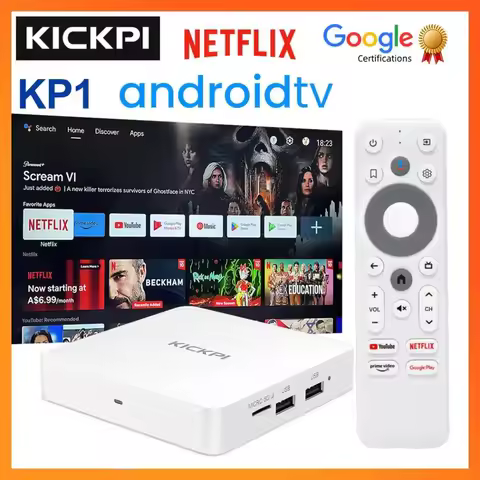 Amlogic S905Y4 Media Player KICKPI KP1 Google Netflix TV Box Android 12 4K Set Top Box Android 12.0 