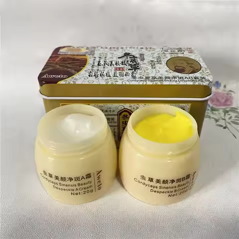 Original Chinese Aweto Whitening Anti-Acne Day Night Cream Set Melasma Dark Age Spots Freckle Remove