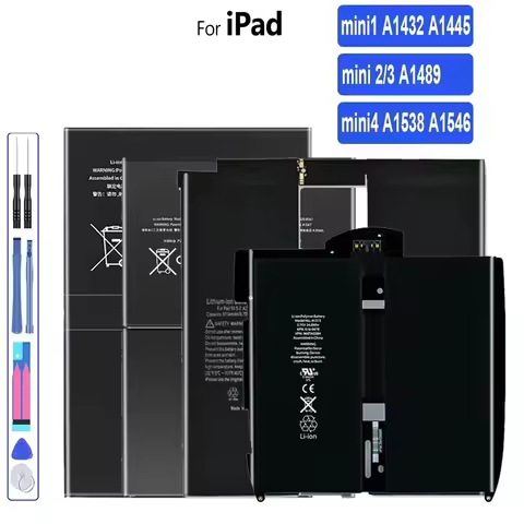 Li-Polymer Battery for iPad Mini 1, 2, 3, 4, Mini3, A1455, A1432, A1454, A1489, A1490, A1491, A1599,
