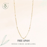 [Kedai Emas Gemilang] 4001156 Gold Necklace (42Cm) (3.29G) [750 Gold]
