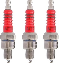 LIYYDS 3 Pcs A7TC Spark Plug Compatible with GY6 50cc-70cc 90cc 110cc 125cc 140cc 150cc 160cc Horizo