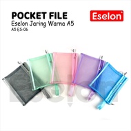 ️️Transparent Mesh File Pocket 2 Zippers A5 2 Slot Zipper Document/ ES-06 ️️