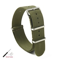 18mm 20mm 22mm High Quality Nylon Watch Band Waterproof Wrist Strap Military Casual Watchbands Replace Army Sport Straps with Tool