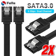 Desktop PC SATA Cable | 6Gbps High Speed Data Transfer for HDD SSD Optical Drive, Gold Plated Connec
