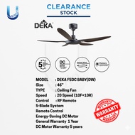 DEKA CLEARANCE SET 46'' 5 BLADE CEILING FAN F5DC BABY(DW)