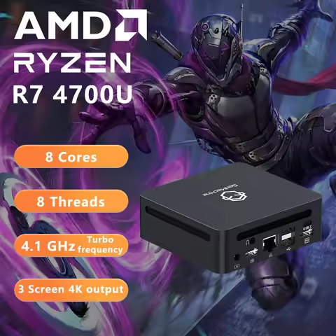 GenMachine Mini PC AMD Ryzen Ren4000 4700U 4750U 4800H 4900H Windows 11 DDR4 3200Mhz WiFi6 gaming pc