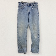 Levi's 505 牛仔褲，拉鍊門襟，靛藍色，W32 碼，古著。