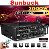 Karaoke Equalizer Bluetooth Stereo Amplifier Treble Bass Booster 2000 Watt