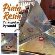 TRIANGLE PYRAMID FIVE RESIN CUP 15 x 15 CM UNIQUE ARTISTICELEGAN
