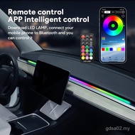 Lampu Jalur LED Ambien Universal Kereta Untuk Tesla Model 3 Y S X LED Dalaman RGB USB Kawalan APP Ja