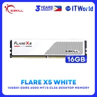 G.Skill Flare X5 16GB DDR5 6000MT/s CL36 EXPO/XMP Desktop RAM White F5-6000J3636F16GX1-FX5W itw