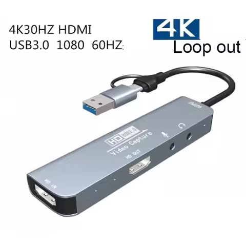 4K 30/60 HZ HDMI to USB 2.0 / 3.0 Video Capture Card for Switch Game Live Streaming Game PS4 MS2130S