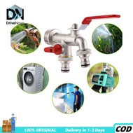 DriveNovoTwo Way Faucet/Double Water Outlet Faucet Tap/One In And Two Out Garden Faucet/1/2'' Washin
