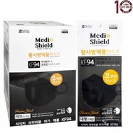 Korea 韓國 - [韓版 Medi+Shield]＊黑色＊-韓版KF94口罩 四層防疫立體(成人款式、獨立包裝) - 50個裝