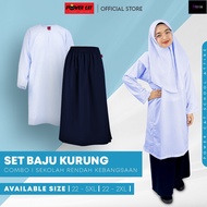 BAJU KURUNG PASANG PUTIH NILA SEKOLAH RENDAH / Primary School Baju Kurung Set Brands POWER CAT ( Siz