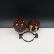 Original American CMC Bakelite 489 Four-Eight-Nine-Feet Gold-Plated 5U4G/5Z3/274B/6sn7 Tube Holder 3