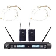 Professional Dual UHF Wireless Headset Microphone System  for Church School Party Performance