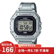 卡西欧（CASIO） 卡西欧(CASIO)小方块数显电子表狂飙安欣同款男防水学生运动手表 W-218HD-1A