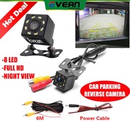 Evean CCD Car Reverse Camera 8 Led Night Vision Rear View HD Parking Camera Reverse Myvi Viva Axia B