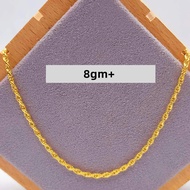 916 Gold Solid Rope Chain (8gm+)