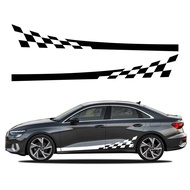 2pcs Car Door Side Skirt Sticker Vinyl Decals Auto Exterior Accessories For Audi A3 8P 8V 8L 8Y S3 R