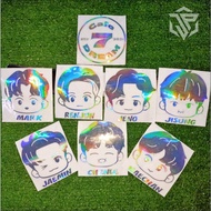 CAFE 7 DREAM Sticker - Cafe 7 Dream Character K-pop Sticker Hologram NCT Sticker