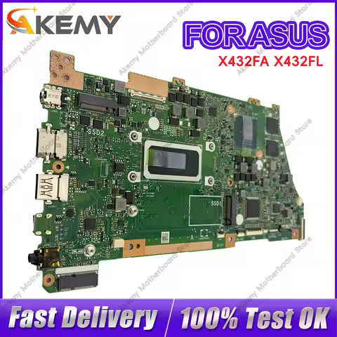 X432FL Laptop Motherboard For ASUS VivoBook S432F V432F K432F X432F X432FL X432FAC X432FLC Mainboard