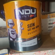 Sơn sắt mạ kẽm INDU các màu ghi sángđenđỏcafe loại 25l[sơn kim loạigỗtường]